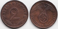 Drittes Reich 2 Reichspfennig Kupfer -