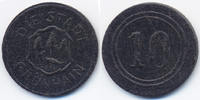 Sachsen 10 Pfennig Grünhain - schwarze Pappe ohne Jahr (Funck 177.3) -