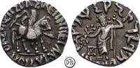 Indo-Skythen: Vonones (85-60) Drachme westliches Gandhara, mit Spalagadames, König zu Pferde / Zeus, selten, getönt, -
