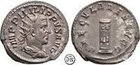 Philippus I Arabs (244-249) Antoninian Roma, Büste / Cippus, auf die 1000-Jahrfeier Roms, attraktives Exemplar, getönt, -
