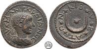 Gordianus III (238-244) Lokalbronze Kibyra (Phrygia), Büste / Mondsichel und Sterne, selten und attraktiv, -