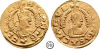 Königreich Axum: Nezana (ca. 485-500) Chrysos (Goldeinheit) Axum (Äthiopien), Königsbüsten, sehr seltenes, hybrides Exemplar, -