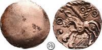 Kelten in Britannien: Cantiaci/Cantii 1/4 Stater Kent, Typ Corded Triangle, Buckel / Pferd, attraktives Exemplar, Rotgold, selten -