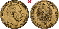 PREUSSEN 10 Mark Seltener Jahrgang. Wilhelm I., 1861-1888. -