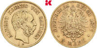 SACHSEN 5 Mark Albert, 1873-1902. -
