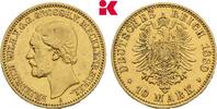 MECKLENBURG-STRELITZ 10 Mark Friedrich Wilhelm, 1860-1904. -