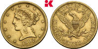 VEREINIGTE STAATEN VON AMERIKA / USA 5 Dollars 1902, San Francisco. Föderation. SUP