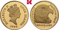 COOK ISLANDS 100 Dollars 1996. Elizabeth II, 1952-2022. FB