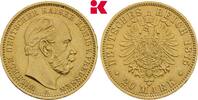PREUSSEN 20 Mark 1875 A. Wilhelm I., 1861-1888. SUP