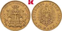 HAMBURG 10 Mark 1880. Freie und Hansestadt. SUP