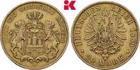 HAMBURG 20 Mark 1889. Freie und Hansestadt. Fast vorz&uuml;glich 1995,00 EUR  + 9,90 EUR frais d'envoi