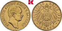 SACHSEN 10 Mark 1906. Friedrich August III., 1904-1918. Vorz&uuml;glich-Stemp... 945,00 EUR  + 9,90 EUR frais d'envoi