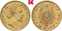 BAYERN 10 Mark 1875. Ludwig II., 1864-1886. Vorz&uuml;glich + 995,00 EUR  + 9,90 EUR frais d'envoi