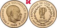 ELFENBEINK&Uuml;STE 100 Francs 1966. Republik seit 1960. Prachtexemplar von p... 3995,00 EUR  + 9,90 EUR frais d'envoi