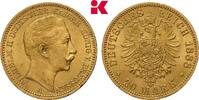 PREUSSEN 20 Mark 1888. A. Wilhelm II., 1888-1918. Vorz&uuml;glich, kl. Kratzer 1295,00 EUR  + 9,90 EUR frais d'envoi