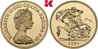 GROSSBRITANNIEN / IRLAND 5 Pounds 1984, Royal Mint Elizabeth II, 1952-2022. FB, winz. Kratzer