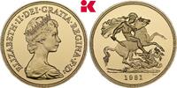 GROSSBRITANNIEN / IRLAND 5 Pounds 1981, Royal Mint Elizabeth II, 1952-2022. FB, Hairline