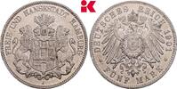 HAMBURG 5 Mark 1901. Freie und Hansestadt. SUP+