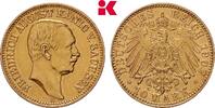 SACHSEN 10 Mark 1907. Friedrich August III., 1904-1918. SPL