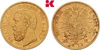 BADEN 10 Mark 1872. Friedrich I., 1852-1907. Fast vorzüglich, kl. Kratzer