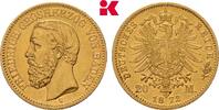 BADEN 20 Mark 1872. Friedrich I., 1852-1907. Fast vorzüglich