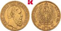 WÜRTTEMBERG 10 Mark Karl, 1864-1891. -