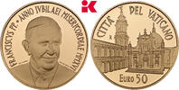 Vatikan 50 Euro 2016 Auflage: 1.800 Exemplare. Franziskus I., 2013-2025.... 2495,00 EUR  + 9,90 EUR frais d'envoi