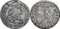Habsburg 3 Kreuzer (Groschen), Hall Leopold I., 1657-1705 -