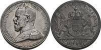 Versilber Steckmedaille (Bayerntaler) 1916 Bayern Ludwig III., 1913-1918 ss, teilweise min. korrodiert