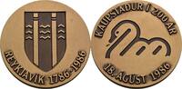 Island Bronzemedaille Auf 200 Jahre Reykyavik -