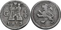 Guatemala 1/4 Real G, Guatemala 1813 Fernando VII., 1808-1821 ss, kl. Sc... 125,00 EUR prix TTC + 14,90 EUR frais d'envoi
