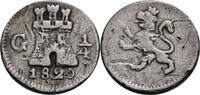 Guatemala 1/4 Real G, Guatemala 1820 Fernando VII., 1808-1821 ss, l. Sch... 55,00 EUR prix TTC + 14,90 EUR frais d'envoi
