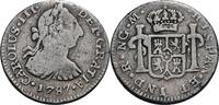 Guatemala 1/2 Real NG-M, Nueva Guatemala 1787 Carlos III., 1759-1788 fas... 85,00 EUR prix TTC + 14,90 EUR frais d'envoi