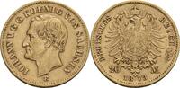 Sachsen 20 Mark E, Dresden Johann, 1854-1873 -
