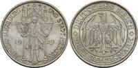 Weimarer Republik 3 Reichsmark E, Muldenhütten 1000 Jahre Burg und Stadt Meißen -