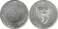 Weimarer Republik 3 Mark 1927 A Lübeck f.vz, Rdf. 125,00 EUR  + 10,80 EUR frais d'envoi