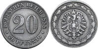 Kaiserreich Kleinmünzen 20 Pfennig 1888 F Kursmünze ss 15,00 EUR  + 10,80 EUR frais d'envoi
