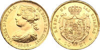 Spanien Königin Isabell II 10 Escudos 1868 vz-st/f.st