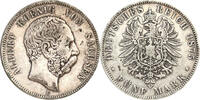 Kaiserreich Sachsen 5 Mark 1875 E König Albert s-ss 55,00 EUR  + 10,80 EUR frais d'envoi