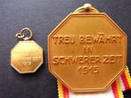 Lippe Kriegs - Ehrenmedaille + Miniatur am Band 1915 - 1918 SUP