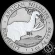 Somalia 2 x 100 Shillings 2023 - 2 x 1 Silver Ounce in Black and White - ELEPHANT FDC