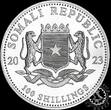 Somalia 2 x 100 Shillings 2023 - 2 x 1 Silver Ounce in Black and White - ELEPHANT FDC