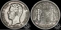 Spain 5 PESETAS 1871 *71 5 PESETAS – Amadeo I – SD M MBC+ / VF+ 70,00 EUR  + 9,50 EUR frais d'envoi