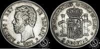 Spain 5 PESETAS 1871 *71 5 PESETAS – Amadeo I – SD M MBC+ / VF+ 70,00 EUR  + 9,50 EUR frais d'envoi