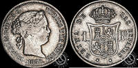 Spain 1 REAL 1859 1 REAL – Isabel II – Madrid – MBC / VF 19,95 EUR  + 9,50 EUR frais d'envoi