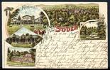 AK Bad Soden im Taunus Badhaus, Kurhaus, Trinkhalle, Park 1900 gebraucht -