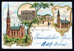 AK Spandau Garnison-Kirche, Militär-Lazarett, Gymnasium 1900 gebraucht -
