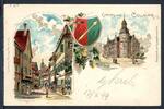 AK Colmar, Elsaß Bäckergasse, Postgebäude 1899 gebraucht -