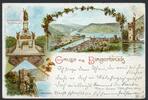 AK Bingerbrück Ldkr. Mainz-Bingen Mäuseturm, Rheinstein, Denkmal 1898 gebraucht -