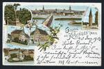 AK Kitzingen Rathaus, Krieger-Denkmal, Falterturm, Königsplatz 1903 gebraucht -
